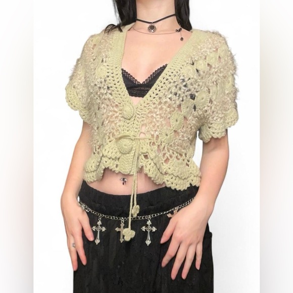 Paradis Miss cream crochet boho top - Picture 4 of 5